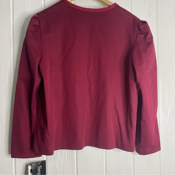 Vintage Separate Scene Jacket 42 Maroon Red Long Sleeve Formal NWT Hudson’s - Picture 9 of 9